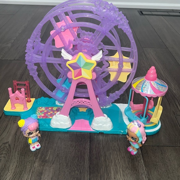 Kindi Kids Minis Ferris Wheel Carnival Playset and  Bobble Head Figurines - Picture 1 of 8